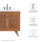 Modway Furniture Birdie 36" Teak Wood Bathroom Vanity Cabinet (Sink Basin Not Included) EEI-5087-NAT