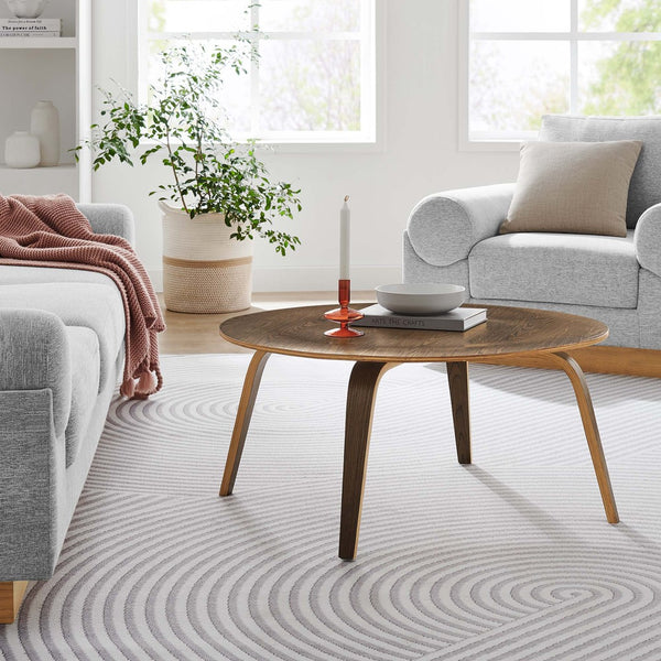 Modway Furniture Fathom Wood Coffee Table - Mid-Century Modern Design, Durable, Easy Assembly, 330 lb Capacity EEI-509-WAL