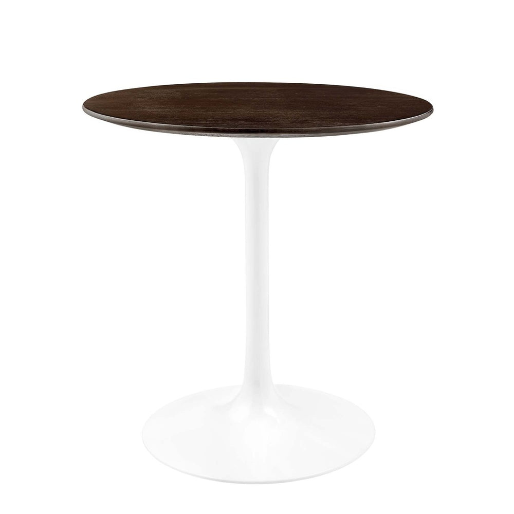 Modway Furniture Lippa 28" Round Wood Dining Table - Mid-Century Style for Small Spaces, Durable & Elegant Design EEI-5155-WHI-CHE