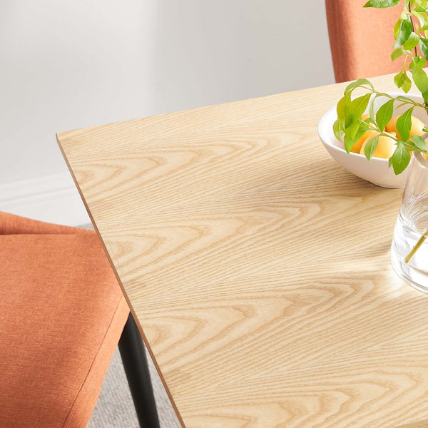 Modway Furniture Lippa 24" Square Wood Dining Table - Modern Compact Design for Small Spaces, Easy Assembly & Durability EEI-5162-WHI-NAT