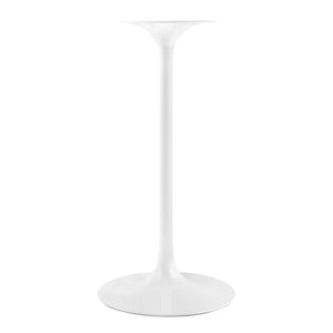 Modway Furniture Lippa 28" Round Faux Marble Bar Table - Mid-Century Modern Design for Small Spaces & Dining EEI-5203-WHI-BLK