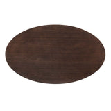 Modway Furniture Lippa 60" Oval Wood Dining Table Rose Cherry Walnut 60 x 35.5 x 28.5