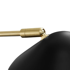 Modway Furniture Journey 24" Adjustable Swing Arm Wall Sconce - Mid-Century Modern Lighting for Elegant Spaces EEI-5295-BLK