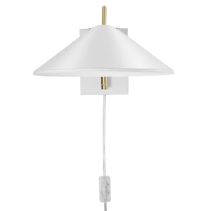Modway Furniture Journey 7" Swing Arm Wall Sconce - Mid-Century Modern Design for Flexible Task Lighting & Style White EEI-5296-WHI