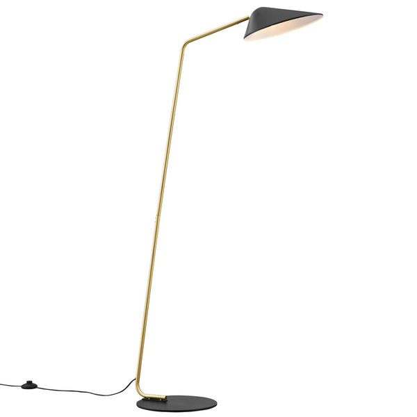 Modway Furniture Journey Standing Floor Lamp - Versatile Modern Light with Adjustable Shade for Any Room Decor EEI-5298-BLK