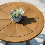 Modway Furniture Meadow Outdoor Patio Teak Wood Dining Table EEI-5312-NAT-TAU