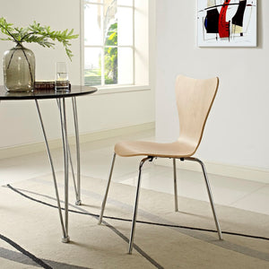 Modway Furniture Ernie Dining Side Chair by Modway - Modern Minimalist Comfort for Dining Rooms and Home Offices Natural EEI-537-NAT