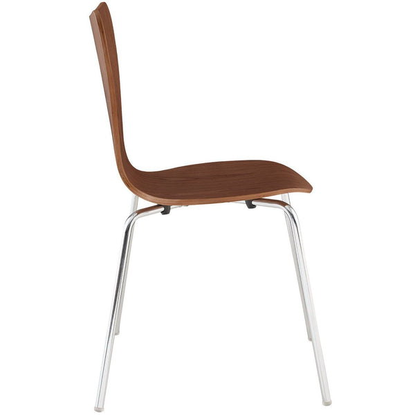 Modway Furniture Ernie Dining Side Chair by Modway - Modern Minimalist Comfort for Dining Rooms and Home Offices Walnut EEI-537-WAL