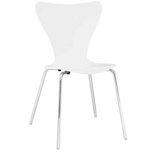 Modway Furniture Ernie Dining Side Chair by Modway - Modern Minimalist Comfort for Dining Rooms and Home Offices White EEI-537-WHI