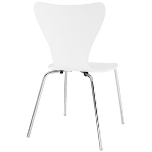 Modway Furniture Ernie Dining Side Chair by Modway - Modern Minimalist Comfort for Dining Rooms and Home Offices White EEI-537-WHI