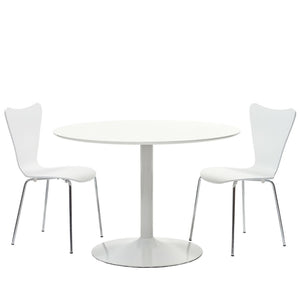 Modway Furniture Ernie Dining Side Chair by Modway - Modern Minimalist Comfort for Dining Rooms and Home Offices White EEI-537-WHI
