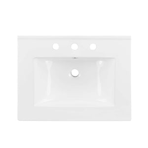 Modway Furniture Maybelle 24" Wall-Mount Bathroom Vanity - Sleek White Design with Integrated Sink & Soft-Close Doors EEI-5379-WHI-WHI