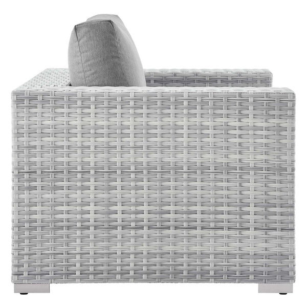 Modway Furniture Convene 3-Piece Outdoor Patio Set - Durable Modular Design for Stylish Comfort and Versatile Gatherings Light Gray Gray EEI-5444-LGR-GRY