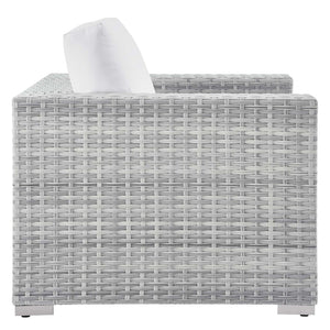 Modway Furniture Convene 3-Piece Outdoor Patio Set - Durable Modular Design for Stylish Comfort and Versatile Gatherings Light Gray White EEI-5444-LGR-WHI