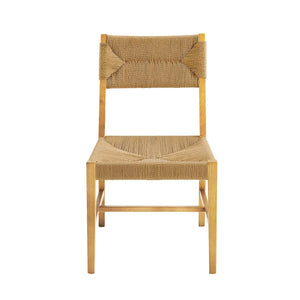 Modway Furniture Bodie Wood Dining Chair - Handcrafted Coastal-Inspired Design with Woven Paper Rope Backrest Natural Natural EEI-5489-NAT-NAT