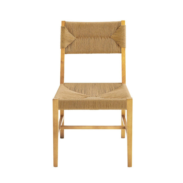 Modway Furniture Bodie Wood Dining Chair - Handcrafted Coastal-Inspired Design with Woven Paper Rope Backrest Natural Natural EEI-5489-NAT-NAT