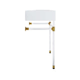 Modway Furniture Redeem 24" Acrylic Wall-Mount Bathroom Vanity Clear White 23.5 x 18 x 33.5