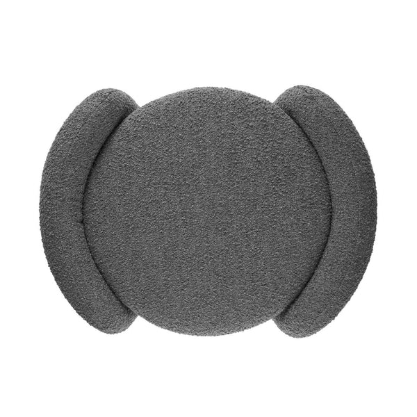 Modway Furniture Nebula Boucle Upholstered Ottoman - Chic Mid-Century Storage Seat for Living Rooms and Bedrooms Charcoal EEI-5561-CHA