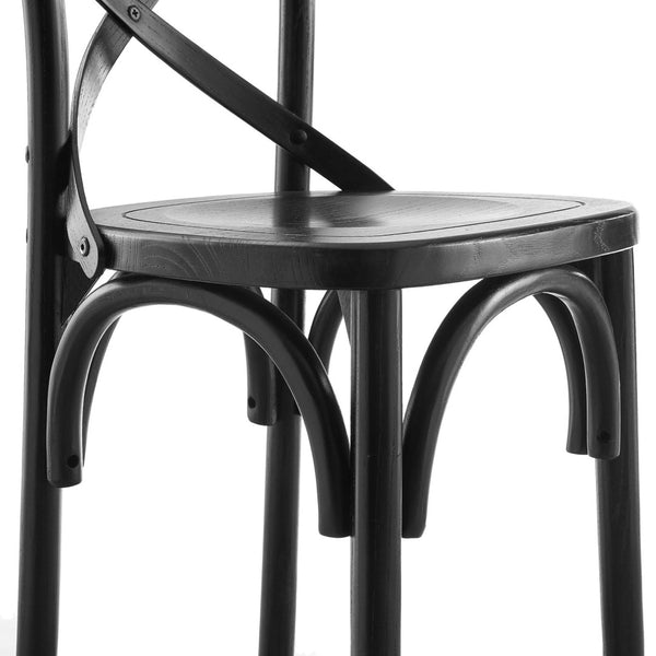 Modway Furniture Gear Counter Stool by Modway - Stylish Elm Construction, Comfortable Design for Modern Dining Spaces Black EEI-5562-BLK