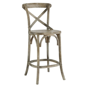 Modway Furniture Gear Counter Stool by Modway - Stylish Elm Construction, Comfortable Design for Modern Dining Spaces Gray EEI-5562-GRY