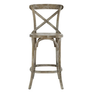 Modway Furniture Gear Counter Stool by Modway - Stylish Elm Construction, Comfortable Design for Modern Dining Spaces Gray EEI-5562-GRY