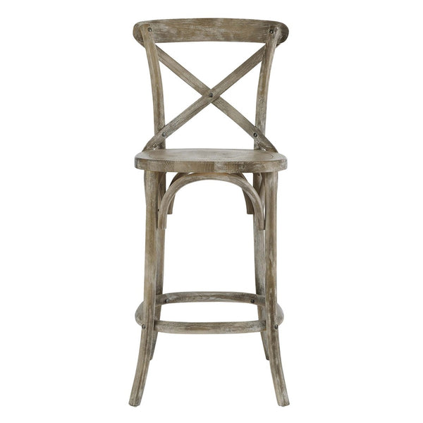 Modway Furniture Gear Counter Stool by Modway - Stylish Elm Construction, Comfortable Design for Modern Dining Spaces Gray EEI-5562-GRY