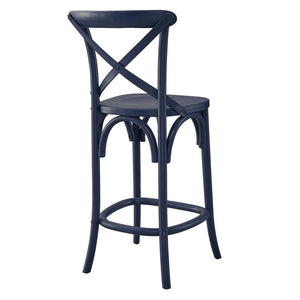 Modway Furniture Gear Counter Stool by Modway - Stylish Elm Construction, Comfortable Design for Modern Dining Spaces Midnight Blue EEI-5562-MID