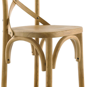 Modway Furniture Gear Counter Stool by Modway - Stylish Elm Construction, Comfortable Design for Modern Dining Spaces Natural EEI-5562-NAT