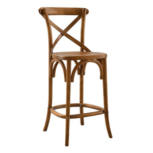 Modway Furniture Gear Counter Stool by Modway - Stylish Elm Construction, Comfortable Design for Modern Dining Spaces Walnut EEI-5562-WAL