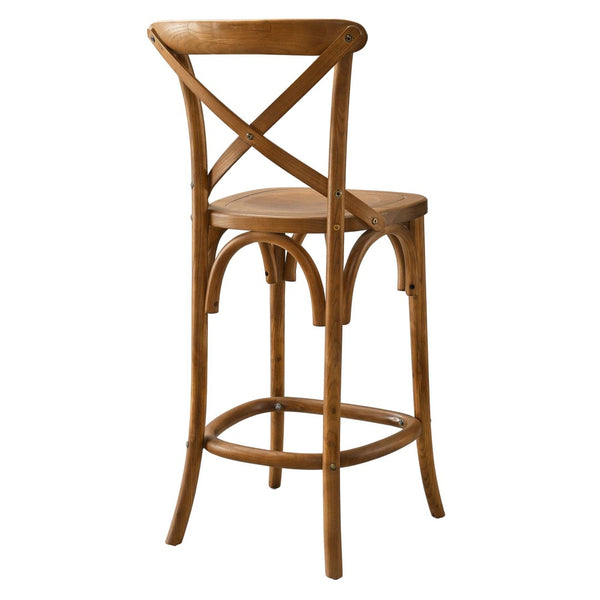 Modway Furniture Gear Counter Stool by Modway - Stylish Elm Construction, Comfortable Design for Modern Dining Spaces Walnut EEI-5562-WAL