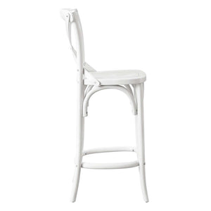 Modway Furniture Gear Counter Stool by Modway - Stylish Elm Construction, Comfortable Design for Modern Dining Spaces White EEI-5562-WHI