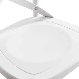 Modway Furniture Gear Bar Stool by Modway - Farmhouse Style, Durable Elm Wood, Comfortable Seating for Modern Spaces White EEI-5563-WHI