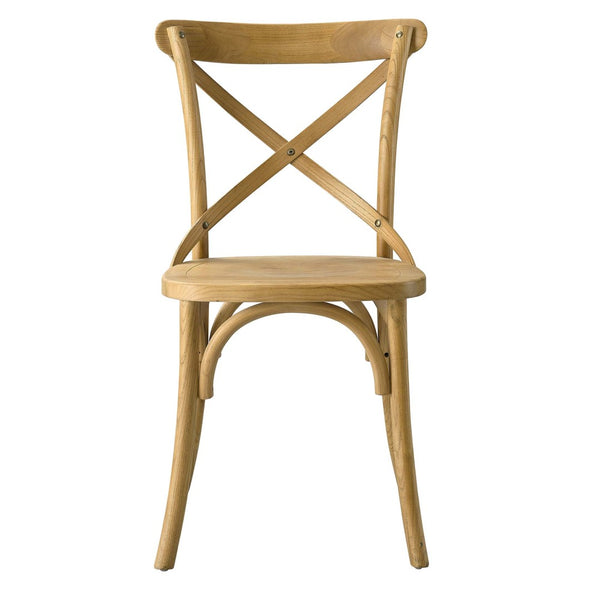 Modway Furniture Gear Dining Side Chair by Modway - Timeless Wood Design with Cushioned Comfort and Versatile Style Natural EEI-5564-NAT