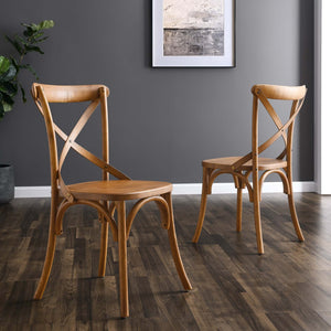 Modway Furniture Gear Dining Side Chair by Modway - Timeless Wood Design with Cushioned Comfort and Versatile Style Walnut EEI-5564-WAL