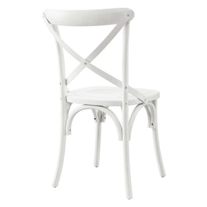 Modway Furniture Gear Dining Side Chair by Modway - Timeless Wood Design with Cushioned Comfort and Versatile Style White EEI-5564-WHI