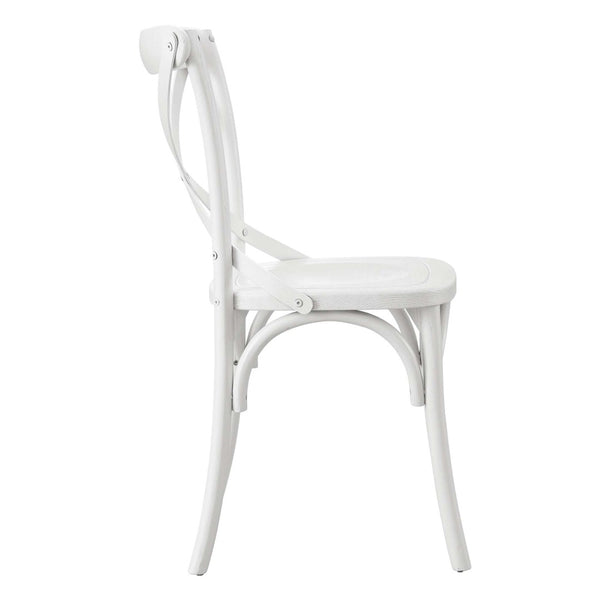 Modway Furniture Gear Dining Side Chair by Modway - Timeless Wood Design with Cushioned Comfort and Versatile Style White EEI-5564-WHI