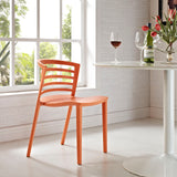 Modway Furniture Curvy Dining Side Chair Orange 20.5 x 21 x 30.5