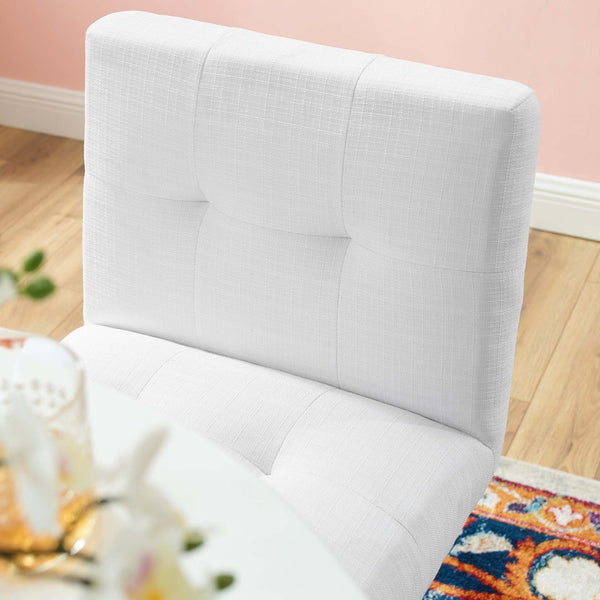 Modway Furniture Privy Upholstered Fabric Counter Stool Set of 2 - Modern Glamour for Chic Dining and Entertaining Gold White EEI-5571-GLD-WHI