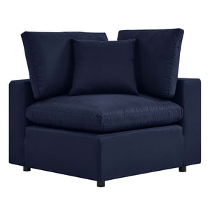 Modway Furniture Commix Overstuffed Outdoor Patio Loveseat - Plush Comfort, Weather-Resistant, Durable Design for Relaxing Navy EEI-5576-NAV