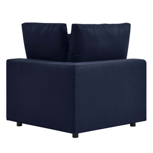 Modway Furniture Commix Overstuffed Outdoor Patio Loveseat - Plush Comfort, Weather-Resistant, Durable Design for Relaxing Navy EEI-5576-NAV