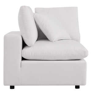 Modway Furniture Commix Overstuffed Outdoor Patio Loveseat - Plush Comfort, Weather-Resistant, Durable Design for Relaxing White EEI-5576-WHI