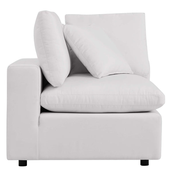 Modway Furniture Commix Overstuffed Outdoor Patio Loveseat - Plush Comfort, Weather-Resistant, Durable Design for Relaxing White EEI-5576-WHI