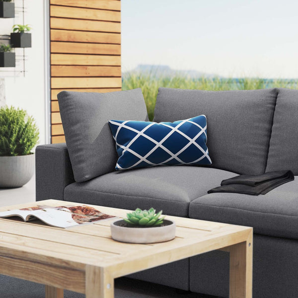 Modway Furniture Commix Sunbrella® Outdoor Loveseat - Stylish, Durable Seating for Patios, Porches & Alfresco Spaces Gray EEI-5577-SLA