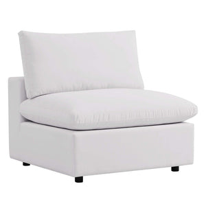 Modway Furniture Commix Overstuffed Outdoor Patio Sofa by Modway - Plush Comfort, All-Weather Durability for Relaxation White EEI-5578-WHI