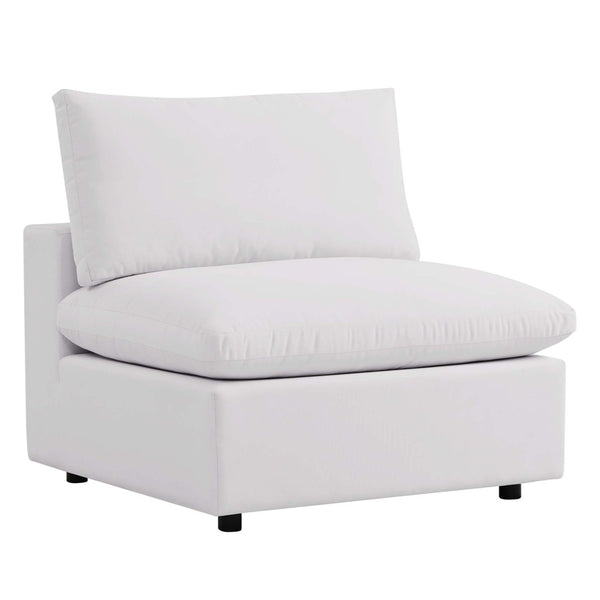 Modway Furniture Commix Overstuffed Outdoor Patio Sofa by Modway - Plush Comfort, All-Weather Durability for Relaxation White EEI-5578-WHI