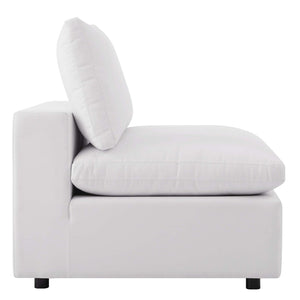 Modway Furniture Commix Overstuffed Outdoor Patio Sofa by Modway - Plush Comfort, All-Weather Durability for Relaxation White EEI-5578-WHI