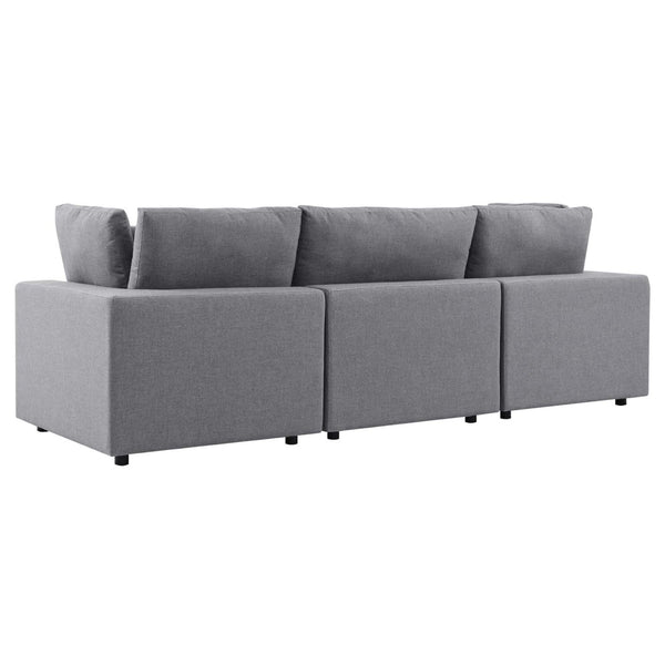 Modway Furniture Commix Sunbrella® Outdoor Patio Sofa - Stylish Three-Seater with Plush Cushions for Ultimate Comfort Gray EEI-5579-SLA