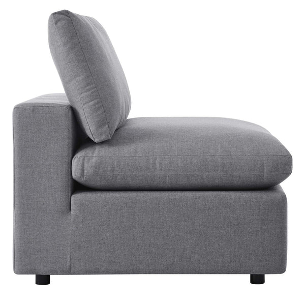Modway Furniture Commix Sunbrella® Outdoor Patio Sofa - Stylish Three-Seater with Plush Cushions for Ultimate Comfort Gray EEI-5579-SLA