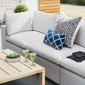 Modway Furniture Commix Sunbrella® Outdoor Patio Sofa - Stylish Three-Seater with Plush Cushions for Ultimate Comfort White EEI-5579-WHI