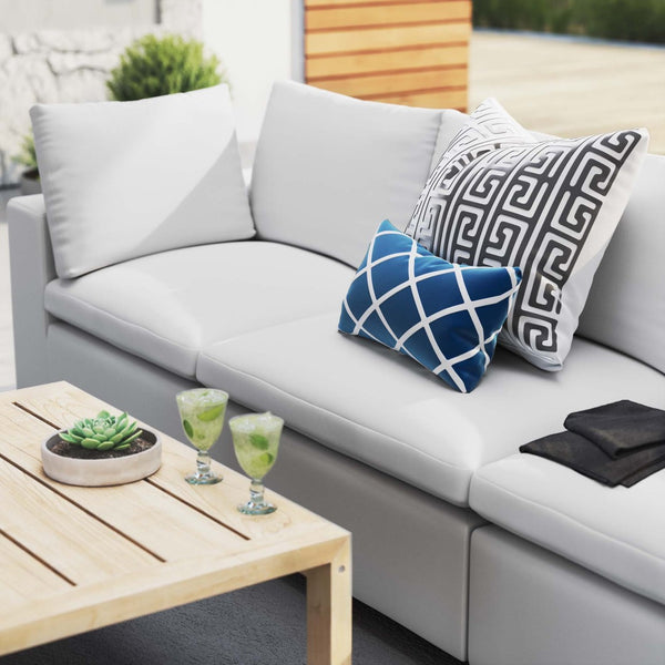 Modway Furniture Commix Sunbrella® Outdoor Patio Sofa - Stylish Three-Seater with Plush Cushions for Ultimate Comfort White EEI-5579-WHI